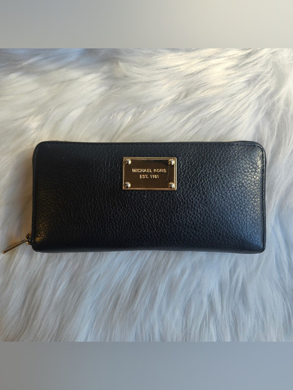 Michael Kors Black Zip Around Wallet